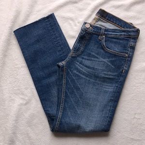 Zara Woman Mid-Rise Slim Straight Jeans fits 4-6* Raw Hems